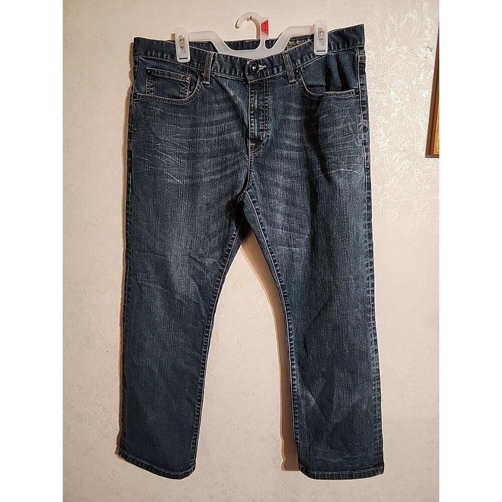 Marc Ecko Cut & Sew Jeans sz 36x27 Straight Leg Regular Fit Dark Blue